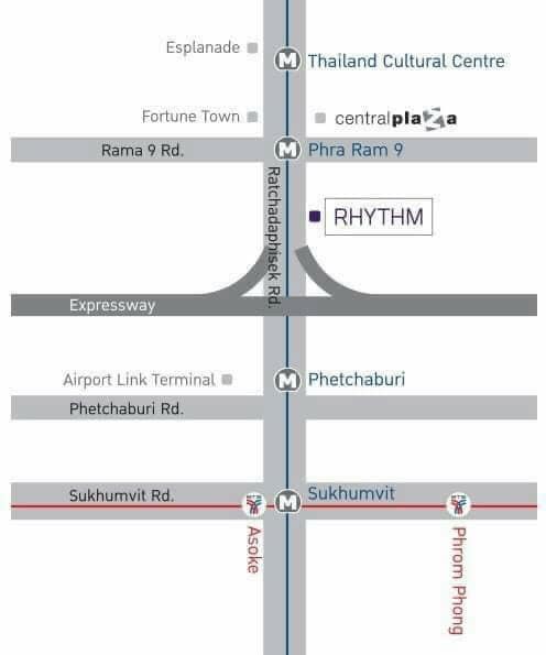 ให้เช่าคอนโด RHYTHM Asoke 1 (ริทึ่ม อโศก) ชั้น 28 วิวสวยมากเดินทางสะดวกใกล้รถไฟฟ้า